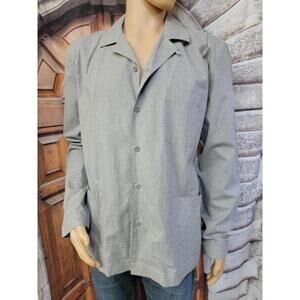 SUNSPEL Button Up MEN'S Jacket Shirt Cotton Patch  Pockets Gray Size M NWT #R1